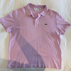 Pink Lacoste polo shirt XL